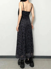 Maxikleid mit Grunge-Blumenmuster